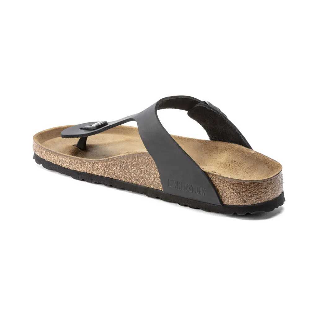 Birkenstock Gizeh Oiled Leather Black Sandals