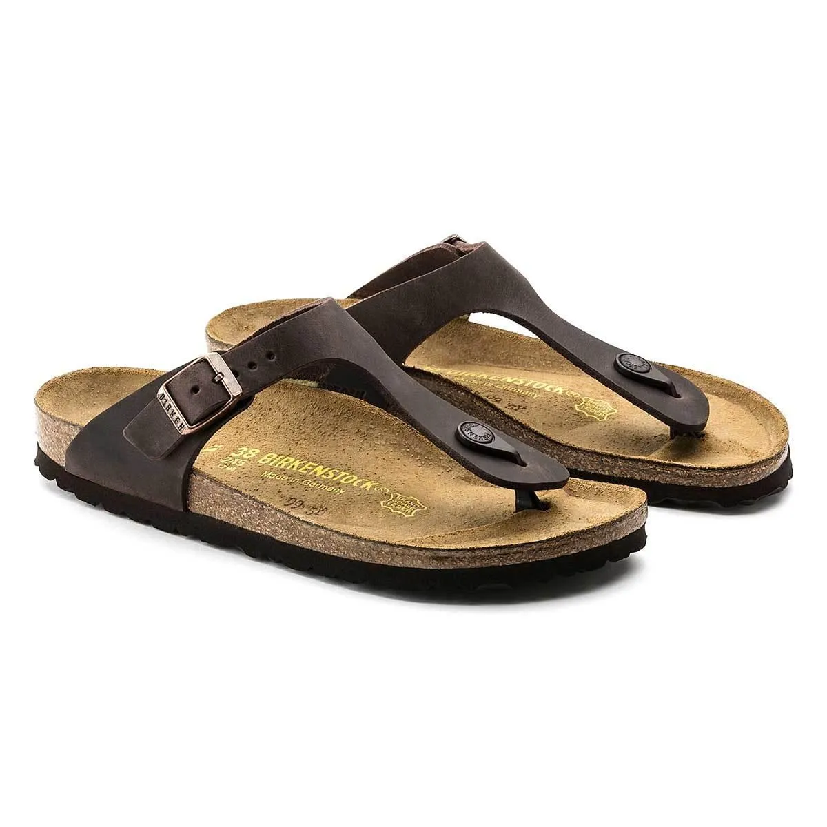 Birkenstock Gizeh Oiled Leather Sandals - Regular - Habana