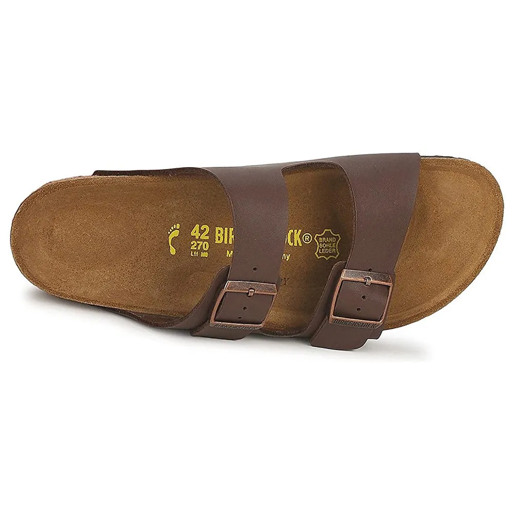 Birkenstock Unisex Brown Birko Flor 41 N Leather Arizona Sandal - 51703-41(2)