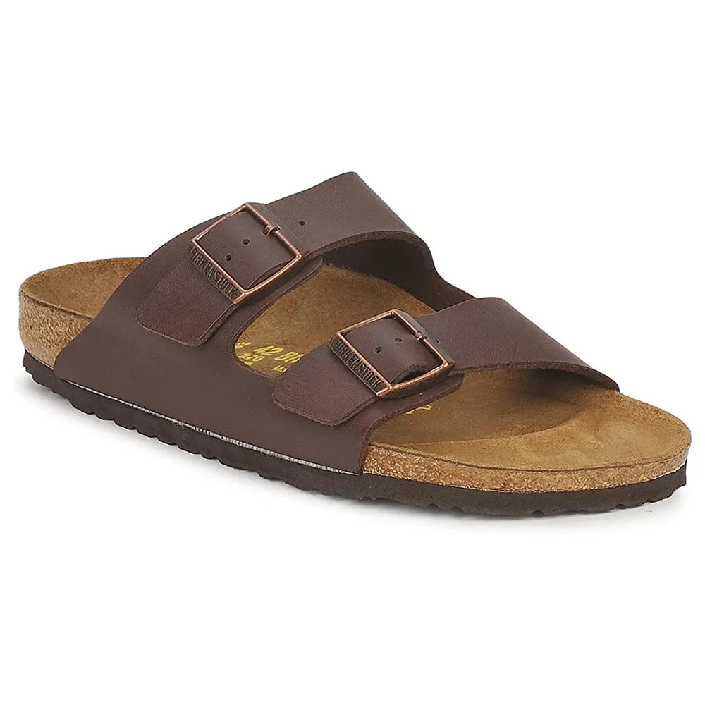 Birkenstock Unisex Brown Birko Flor 41 N Leather Arizona Sandal - 51703-41(2)