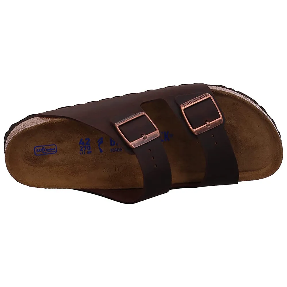 Birkenstock Unisex Habana Oiled Leather 39 M EU/8-8.5 B(M) US Women Arizona Soft Footbed Sandals - 452761-39