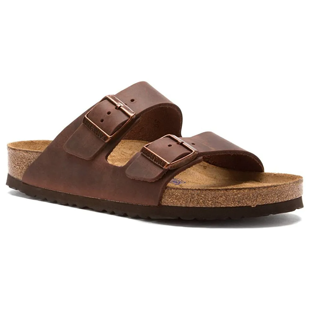 Birkenstock Unisex Habana Oiled Leather 41 M EU/10-10.5 B(M) US Women/8-8.5 B(M) US Men Soft Footbed Arizona Nubuck Sandals - 452761-41