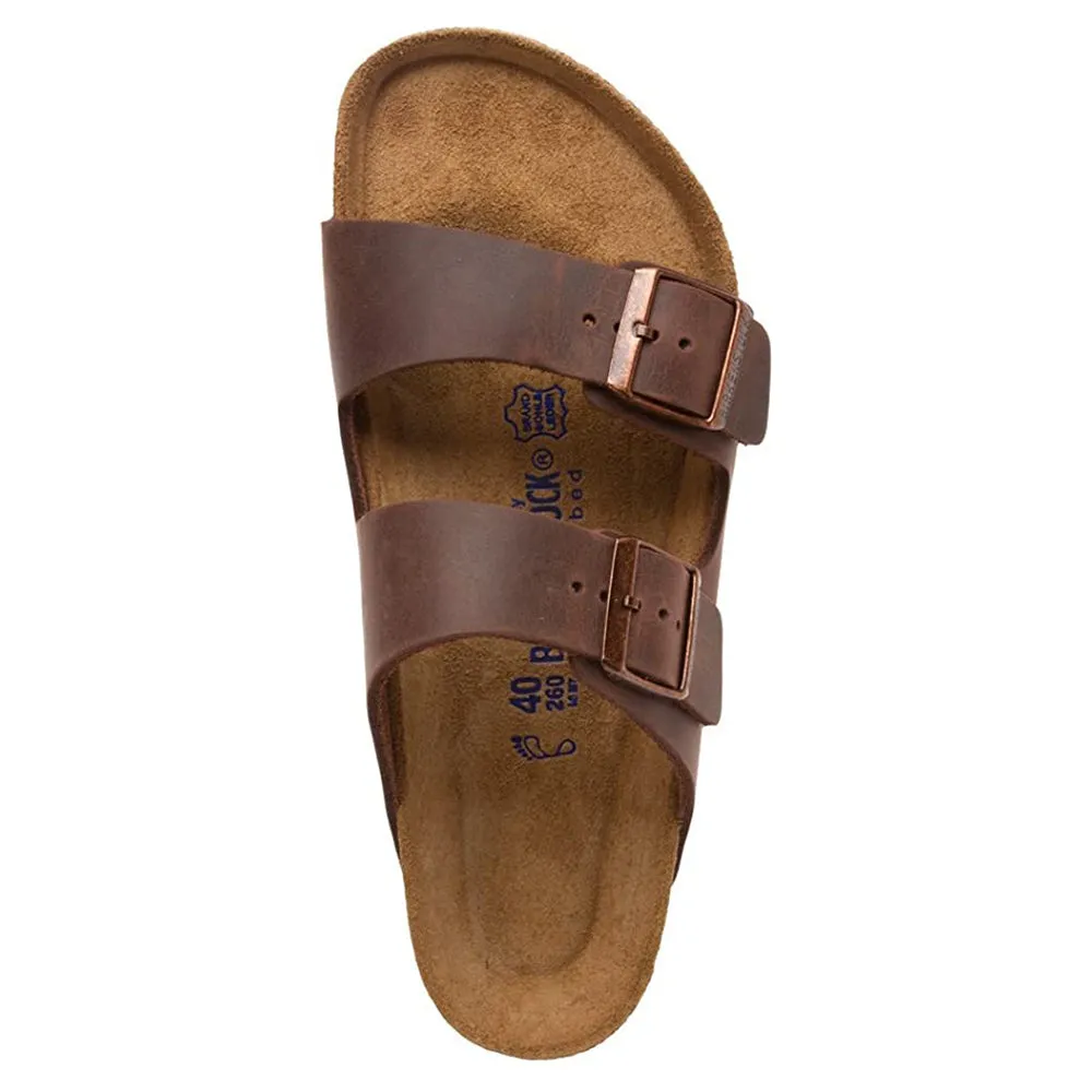 Birkenstock Unisex Habana Oiled Leather 41 M EU/10-10.5 B(M) US Women/8-8.5 B(M) US Men Soft Footbed Arizona Nubuck Sandals - 452761-41