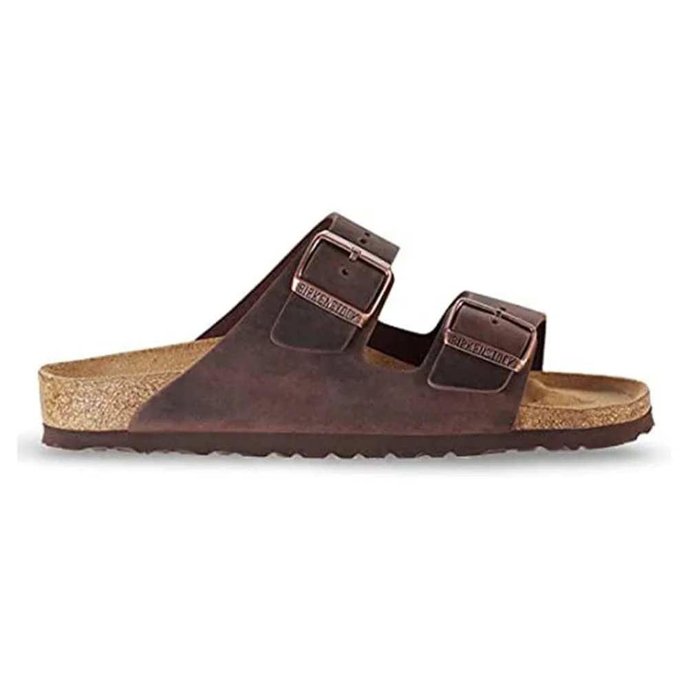Birkenstock Unisex Habana Oiled Leather EU 43 (US Men's 10-10.5 Women's 12-12.5) Narrow Arizona Soft Foot Bed Sandals - 52533-43