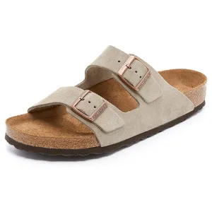 Birkenstock Unisex  Taupe Suede 38 N EU / 7-7.5 2A(N) US Narrow Width Arizona Soft Foot Bed Sandals - 951303-38