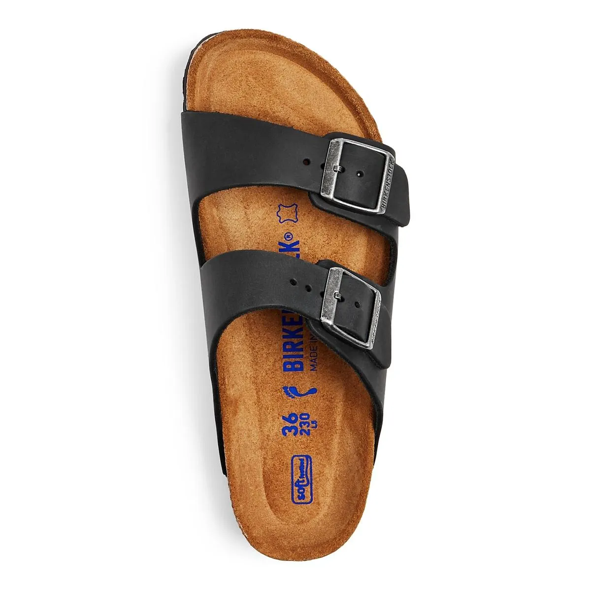 Birkenstock Womens Arizona BS Leather Casual Footbed Sandals