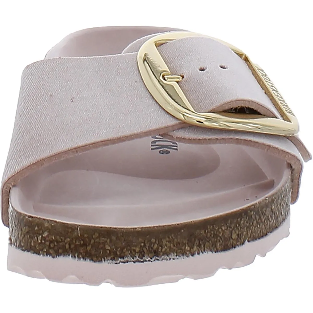 Birkenstock Womens Madrid Big Buckle Rivet Logo Velvet Cork Slide Sandals