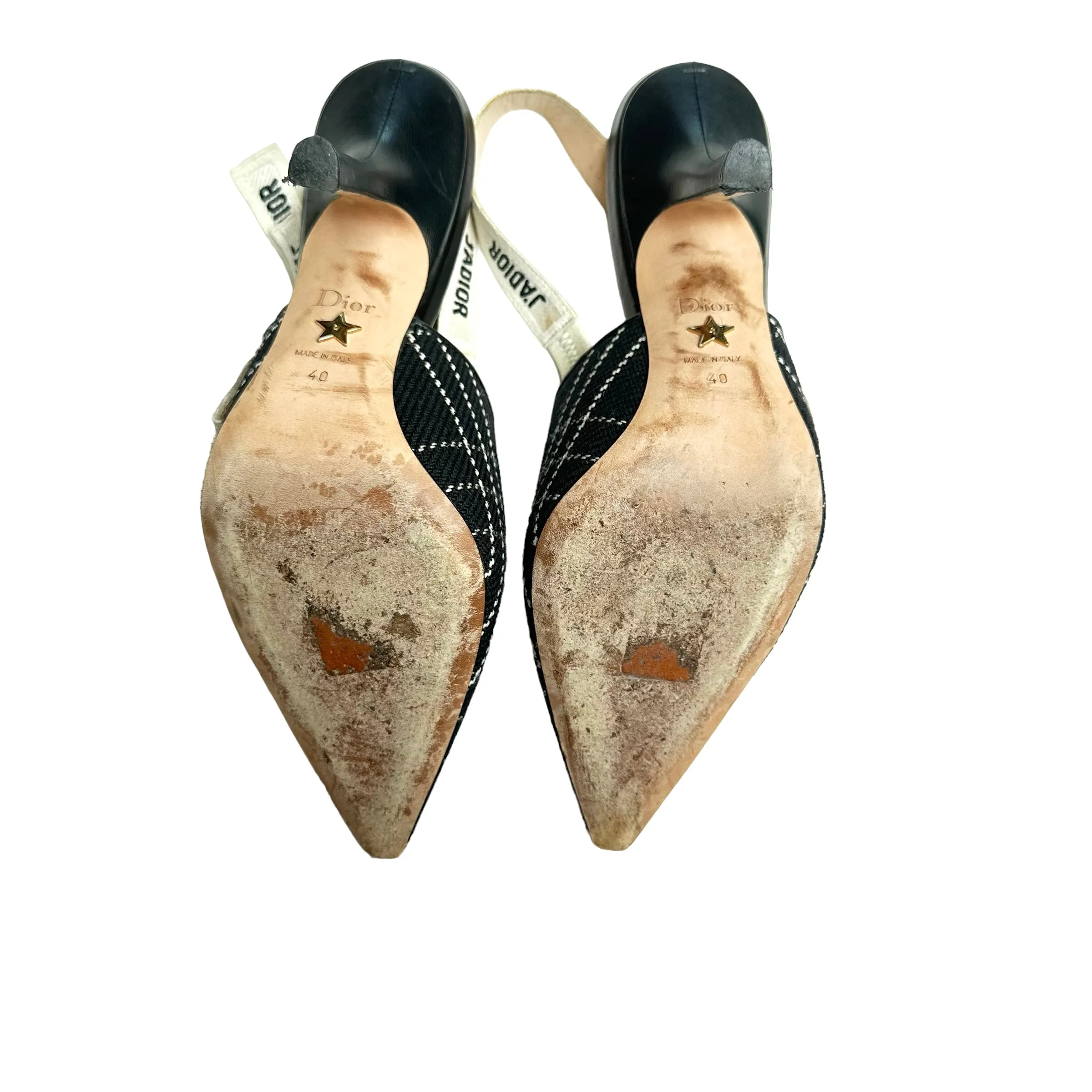 Black & White J'Adior Heels - 10