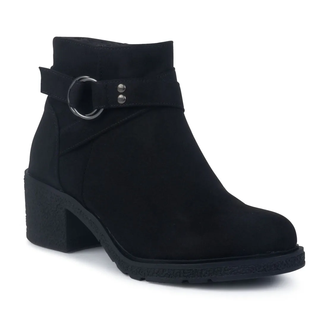 Black Ankle Microfiber Boot