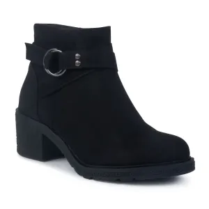 Black Ankle Microfiber Boot