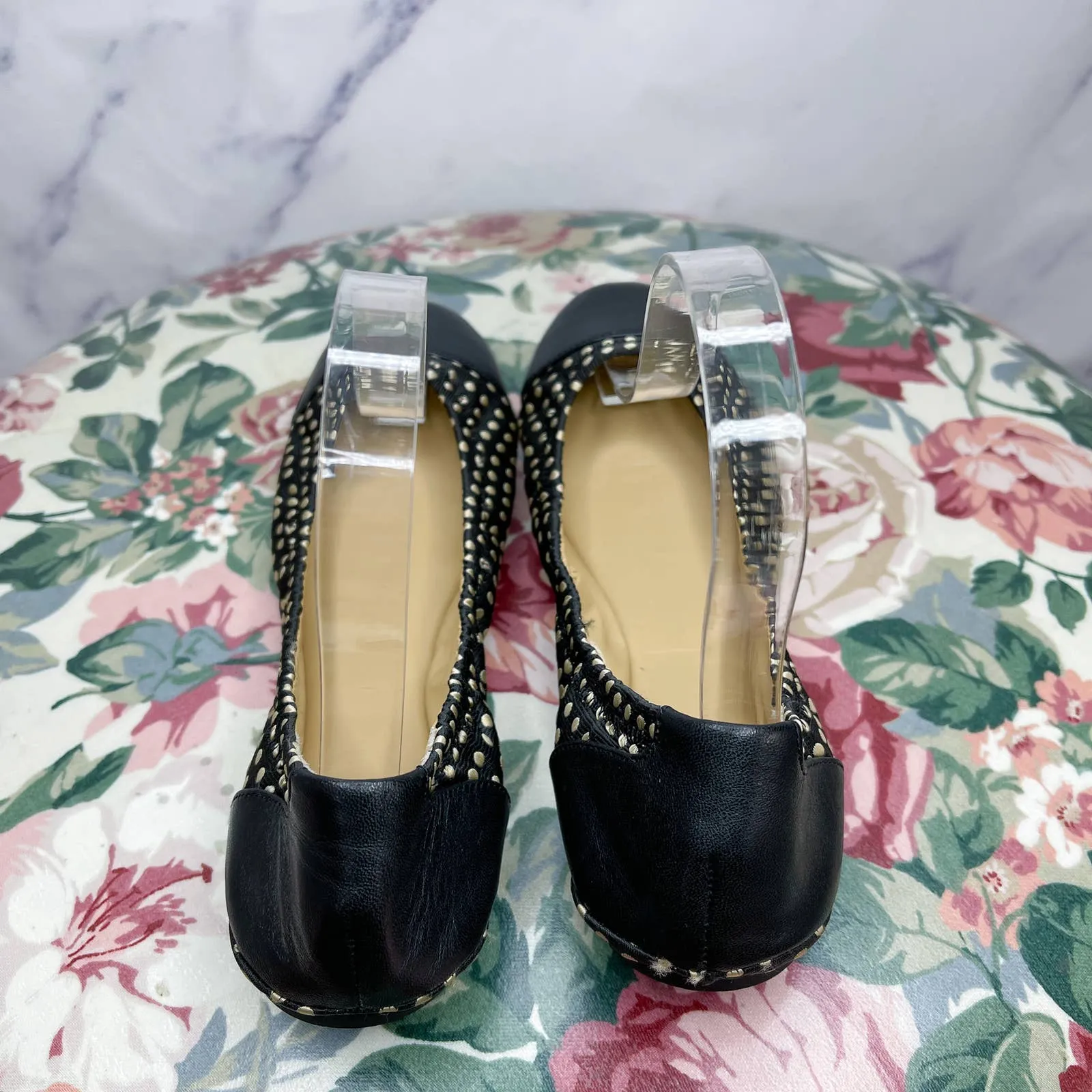 BLACK Saks Fifth Avenue | Black Polka Dot Ballet Flats | Sz 7