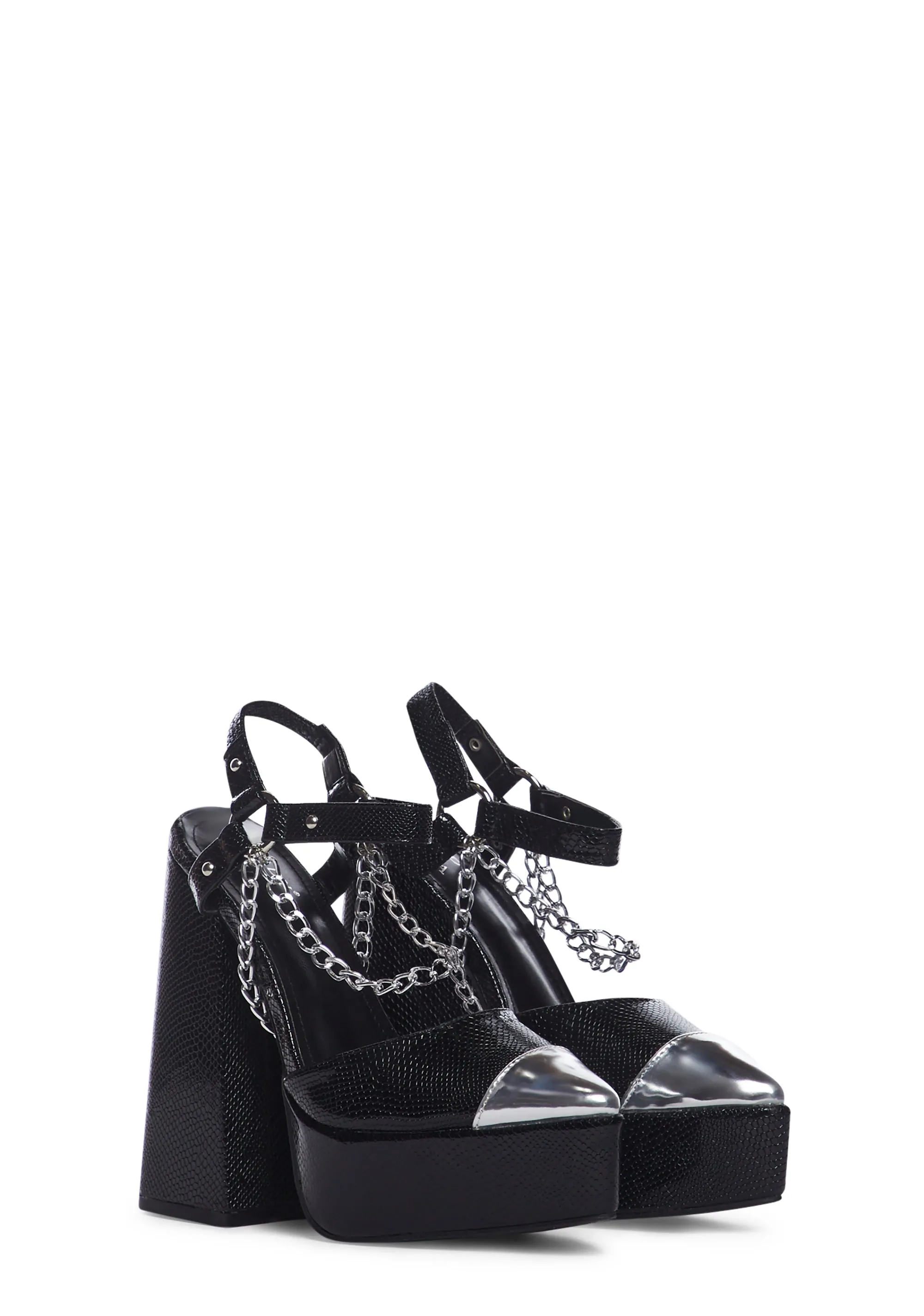 Blacked Out Platform Heels