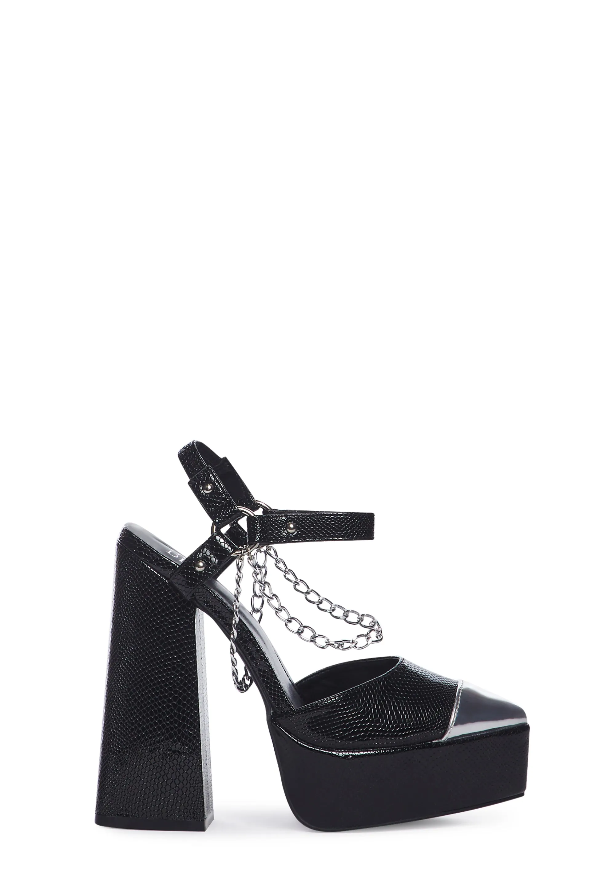 Blacked Out Platform Heels