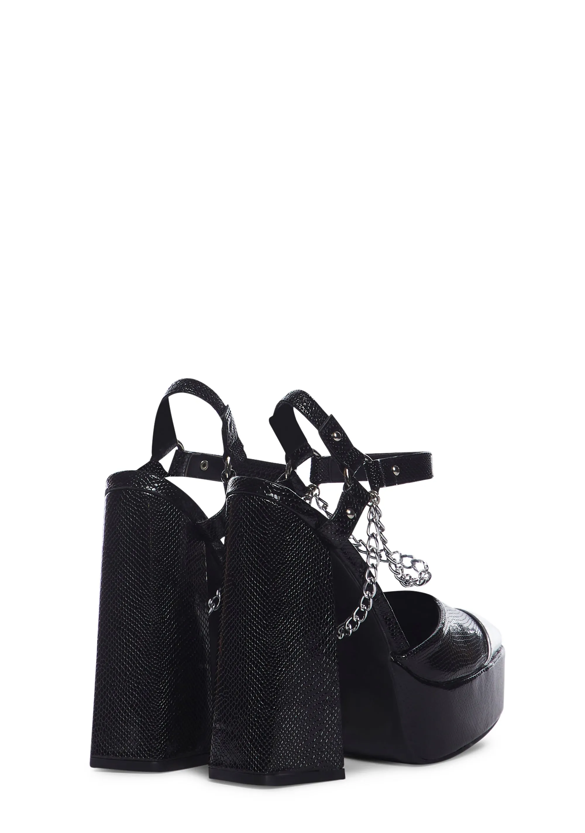 Blacked Out Platform Heels
