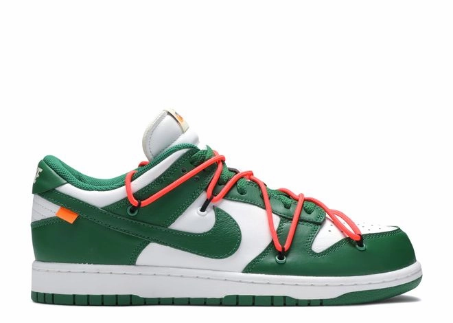 Long-distance Nike Dunk Low Off-White Pine Green (Preowned Size 12)