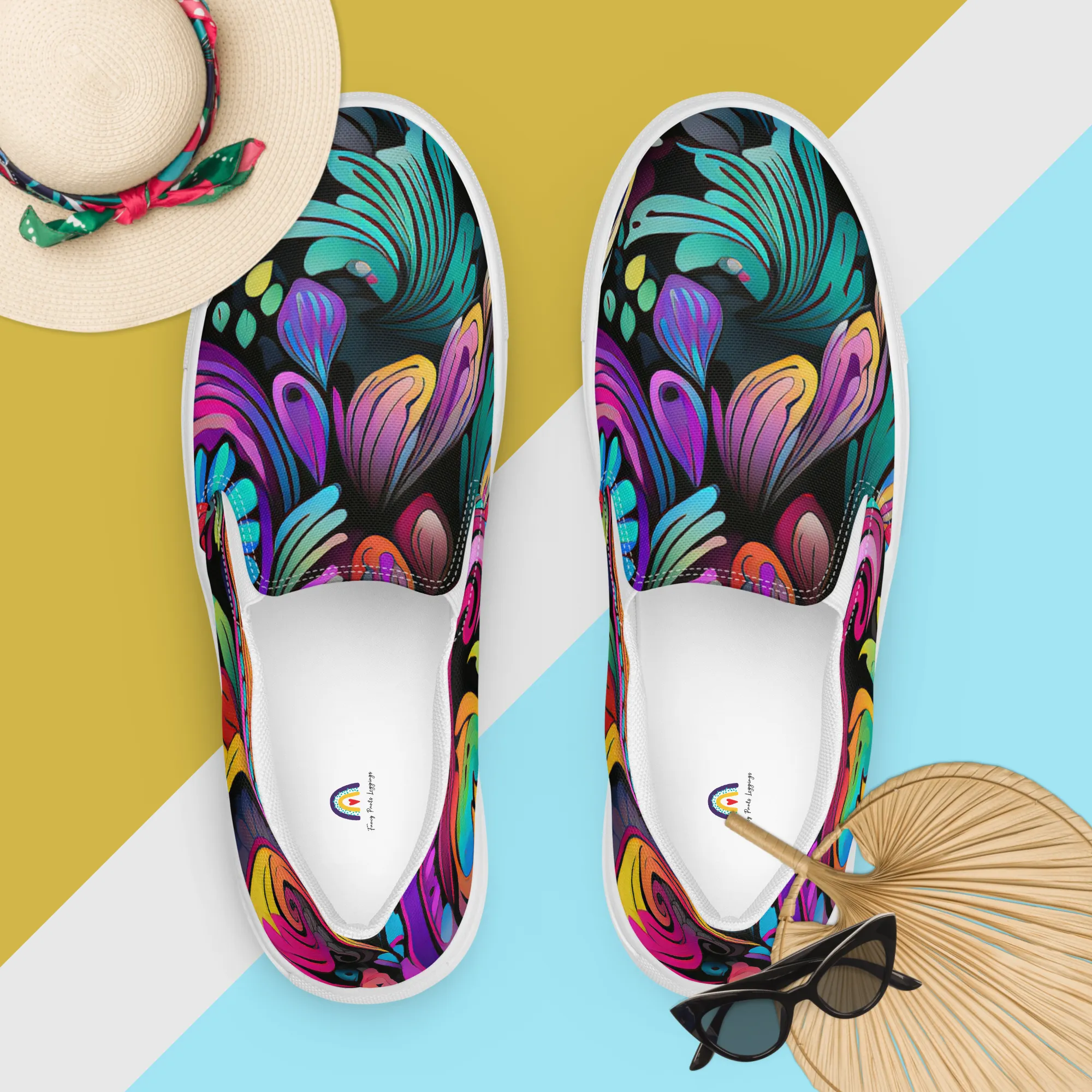 Boho Slip On Shoes For Women Bright Bohemian Sneakers