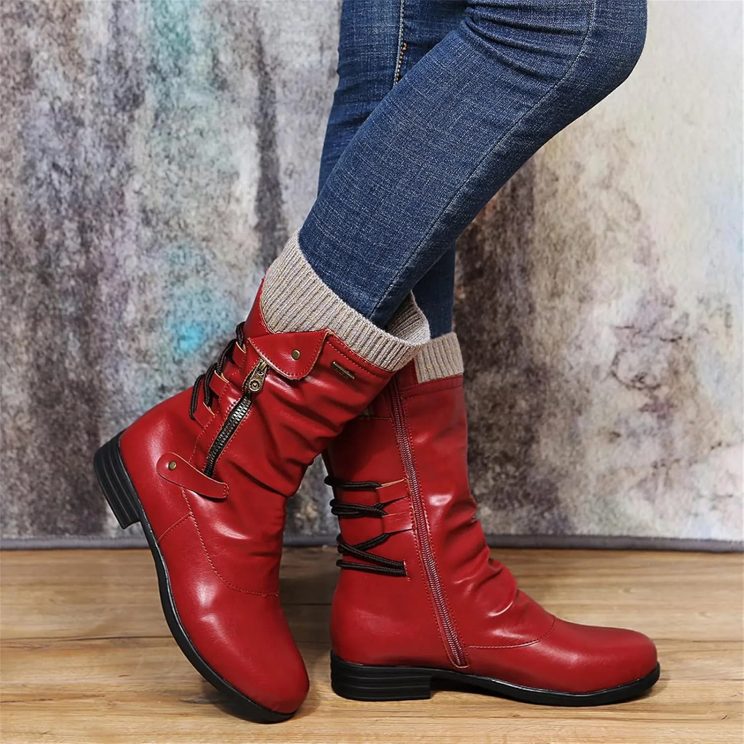 Boots For Women Knee High Wide Width Cowboy Boots Cowgirl Western Pointed Toe Wide Calf Fashion Classic Boot