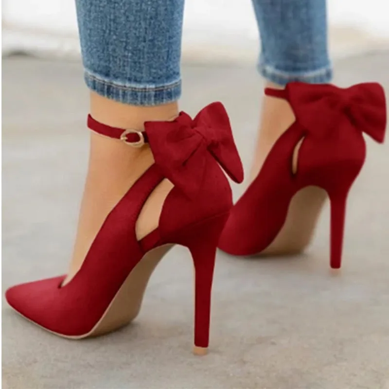 Bowknot Pointed Toe High Heels