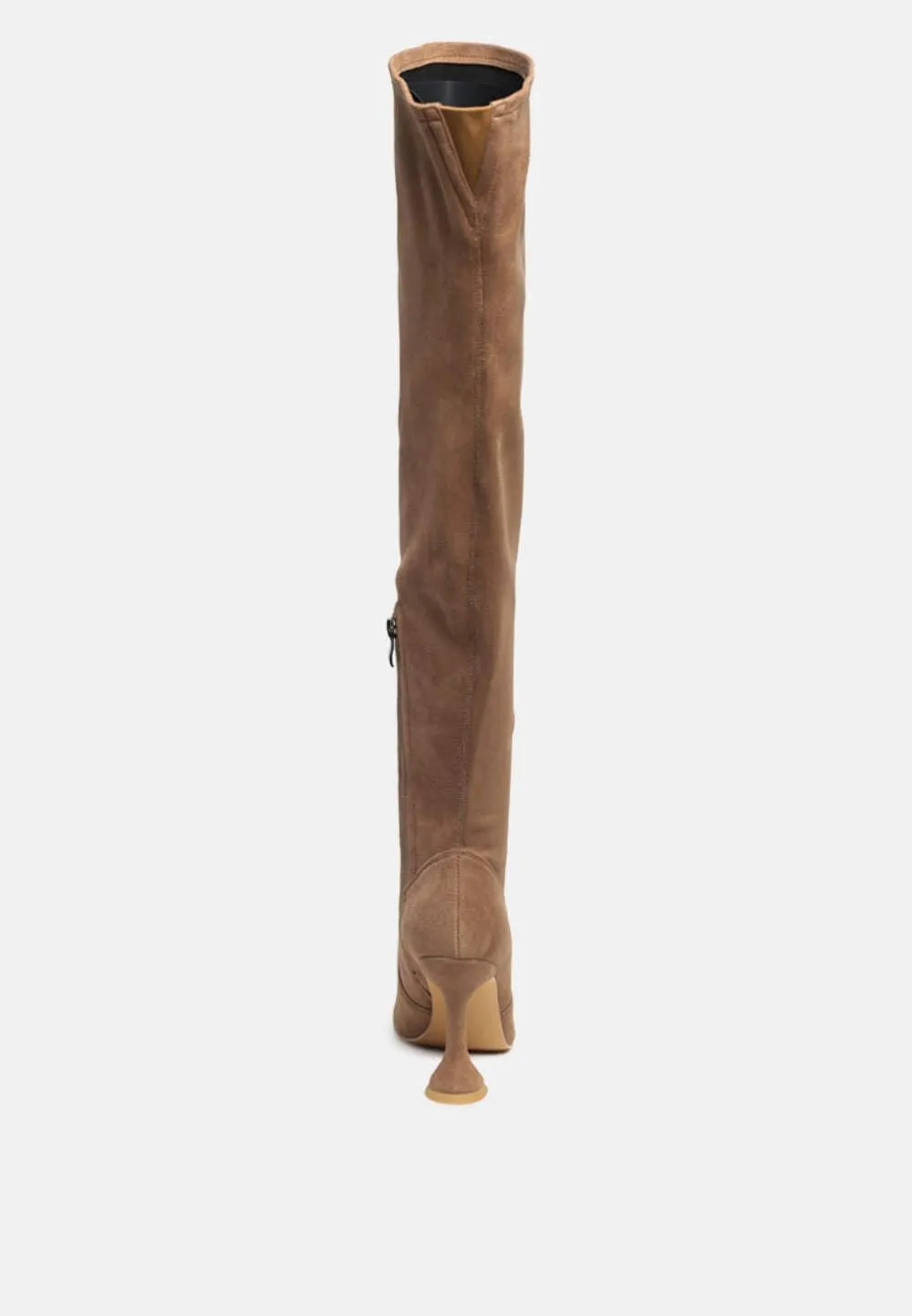 Brandy Faux Leather Over The Knee High Heeled Boots