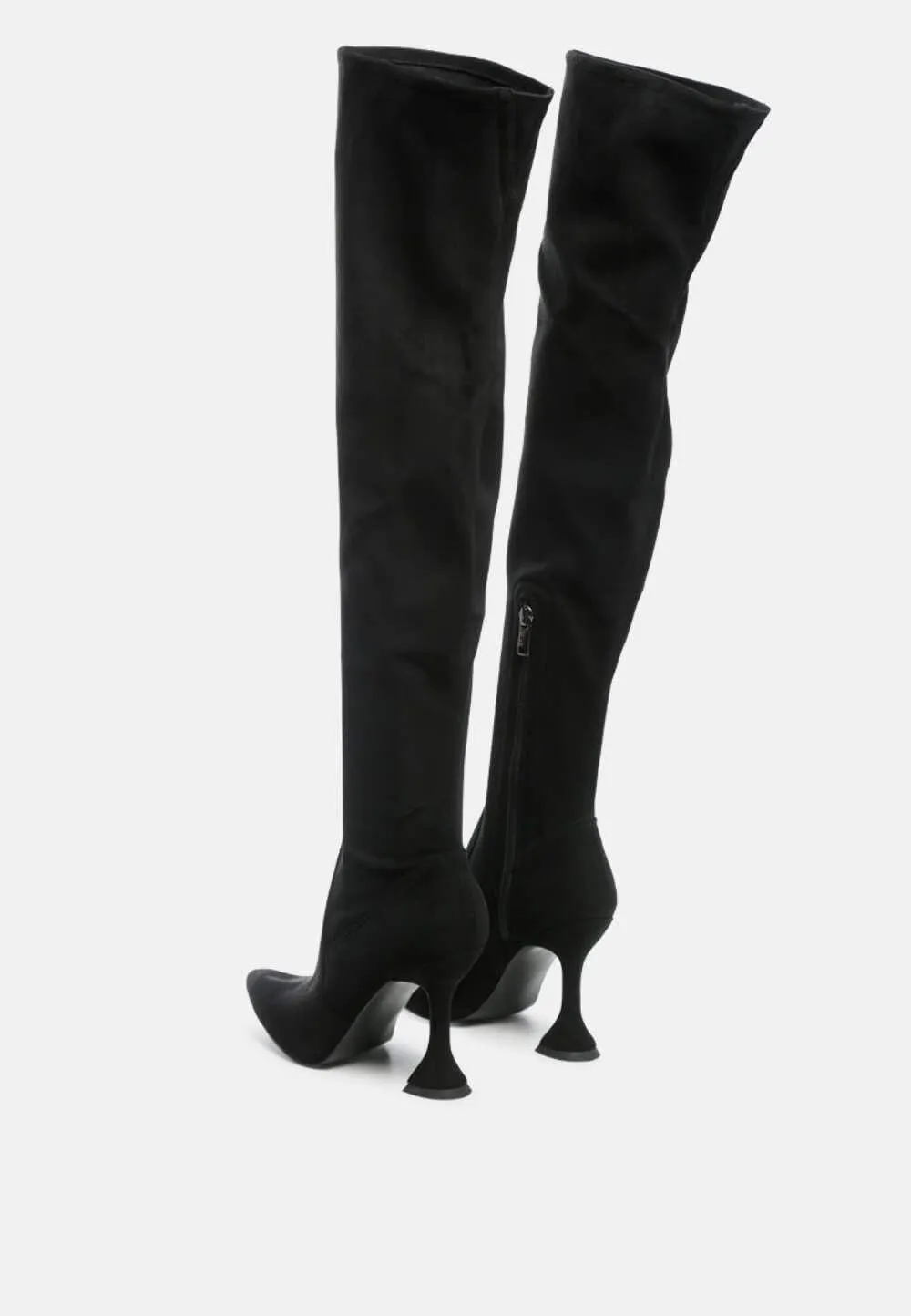 Brandy Faux Leather Over The Knee High Heeled Boots