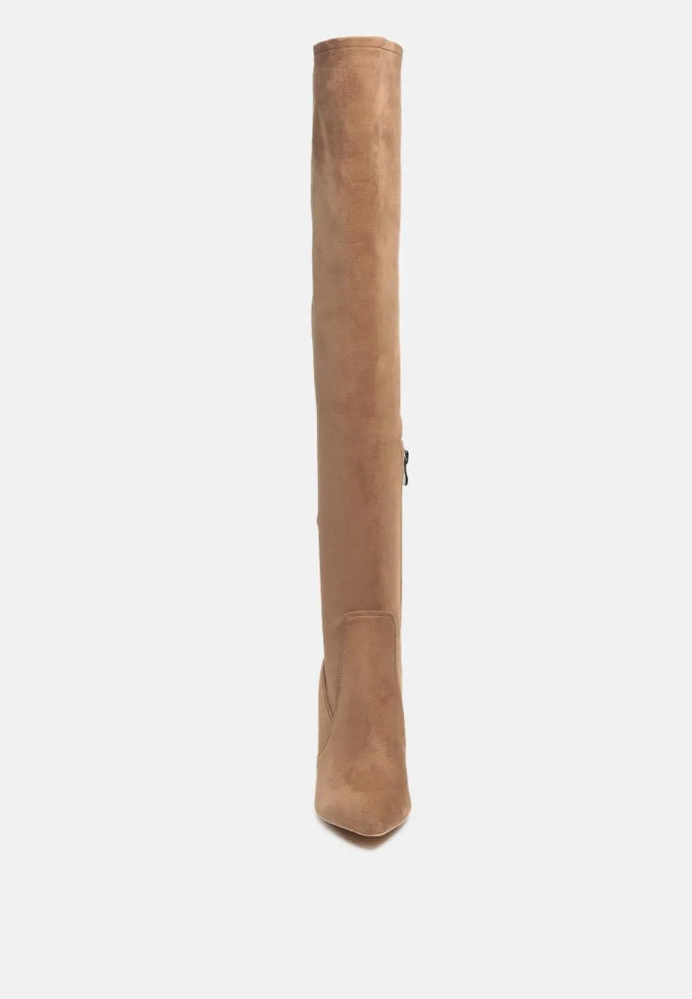 Brandy Faux Leather Over The Knee High Heeled Boots