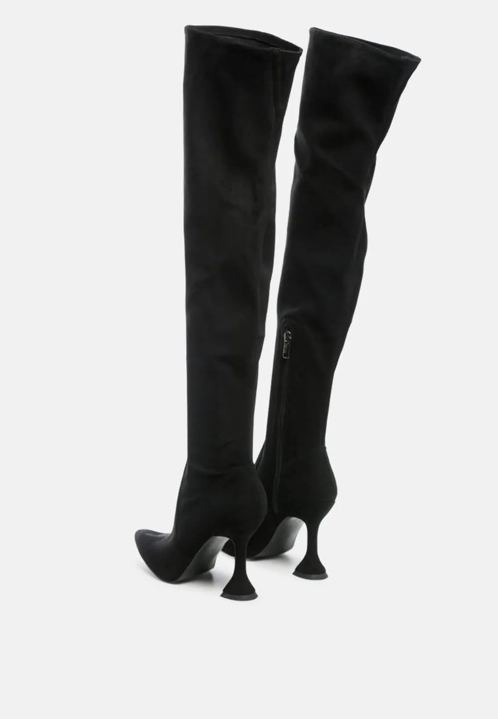 Brandy Faux Leather Over The Knee High Heeled Boots