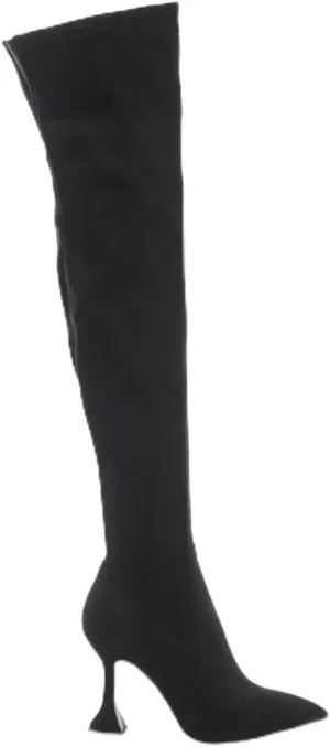 Brandy Faux Leather Over The Knee High Heeled Boots