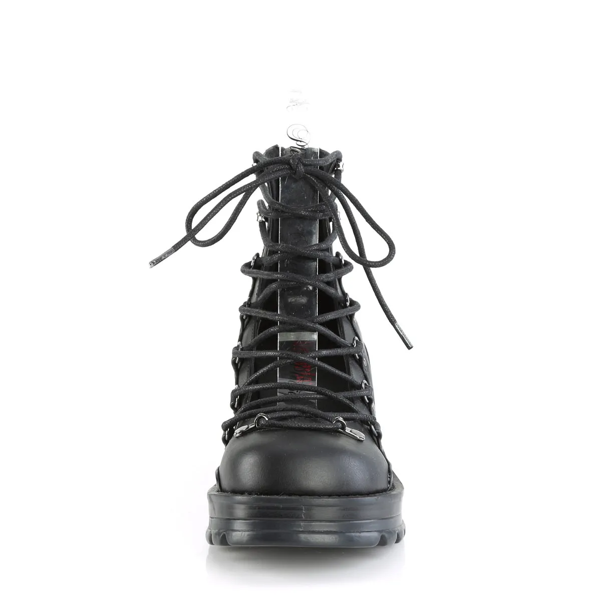 BRATTY-32 DemoniaCult Black Vegan Leather Sexy Women's Heels & Platform Shoes (Alternative Footwear)