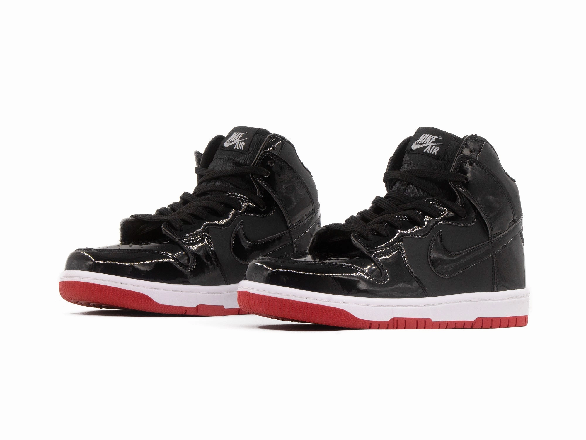 Tenis Dunk Bota Charol Negro Suela Roja Night running safety lightweight construction shoes