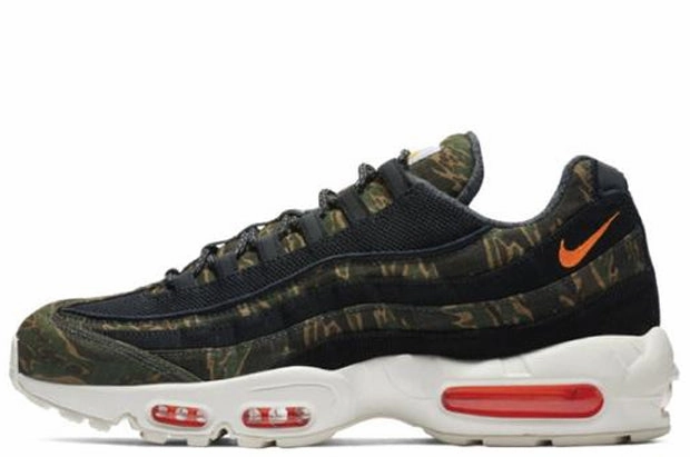 Nike Air Max 95 x Carhartt Camo Green Airflow Mesh Panels Reinforced Arch Bridge