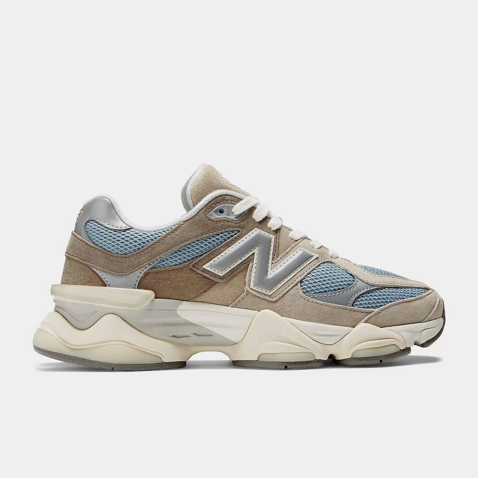 New balance 9060 mushroom aluminun Ventilated Tongue Plush traction