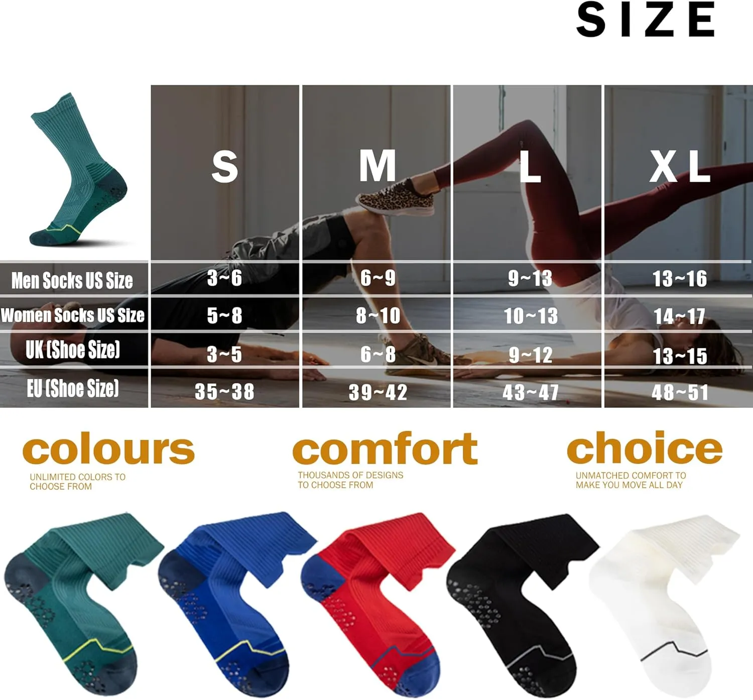 BRISIRA Coolmax Bamboo Viscose Compression Anti Blister Hiking Socks Crew Mid Calf Moisture Wicking Anti Odor Tennis Cushion