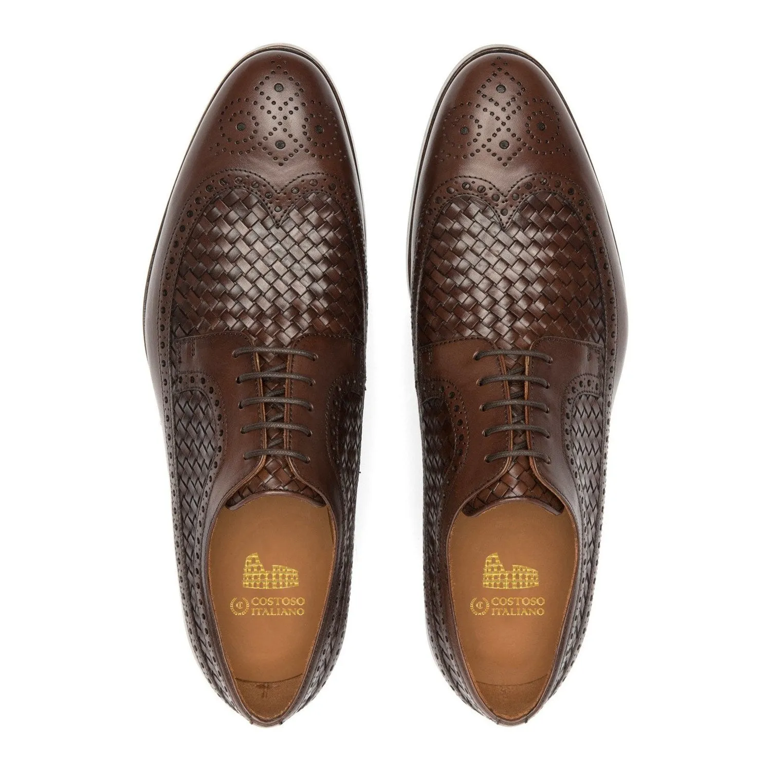 Brown Leather Norwood Brogue Derby Shoes