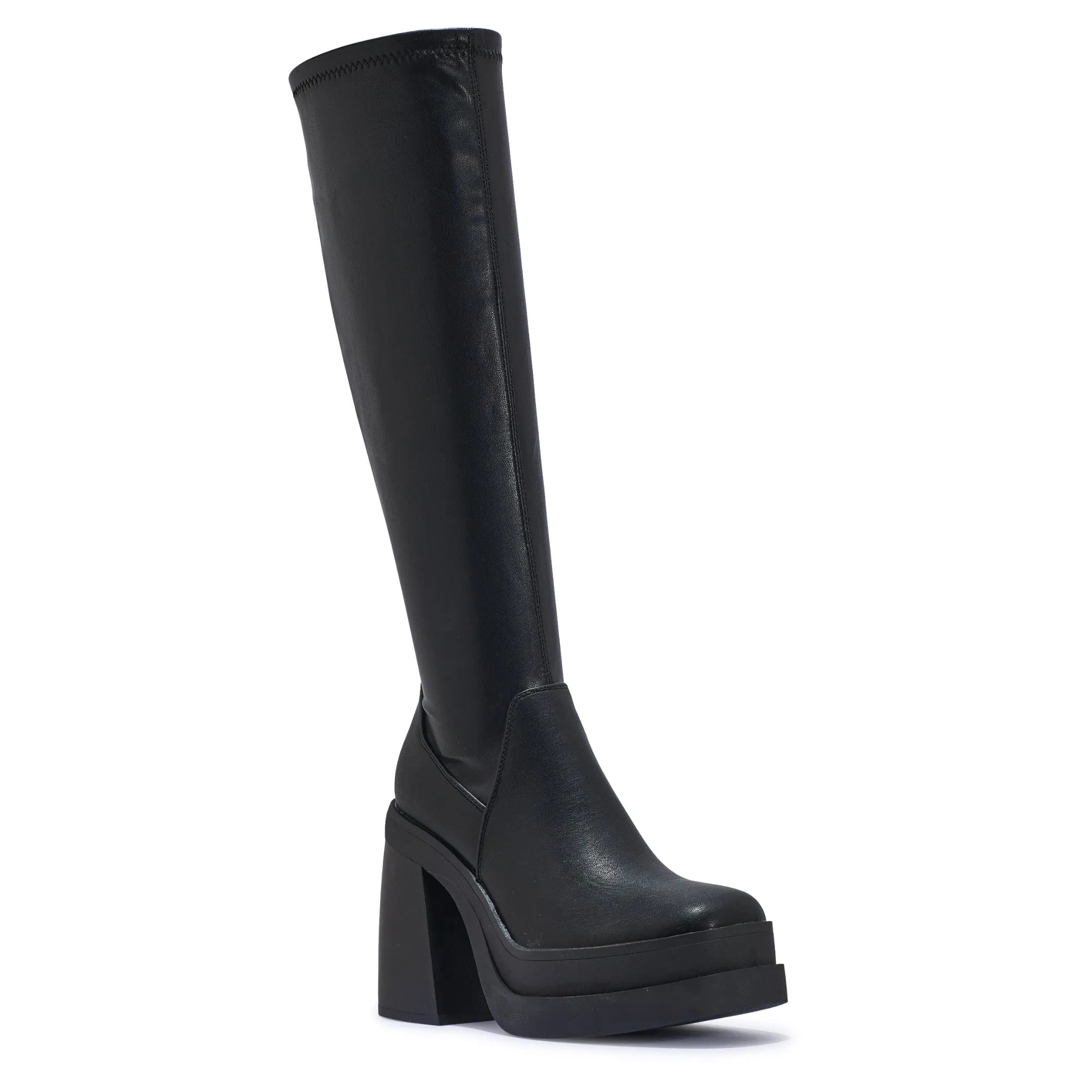 BUD6 FAUX LEATHER KNEEE HIGH PLATFORM BOOTS