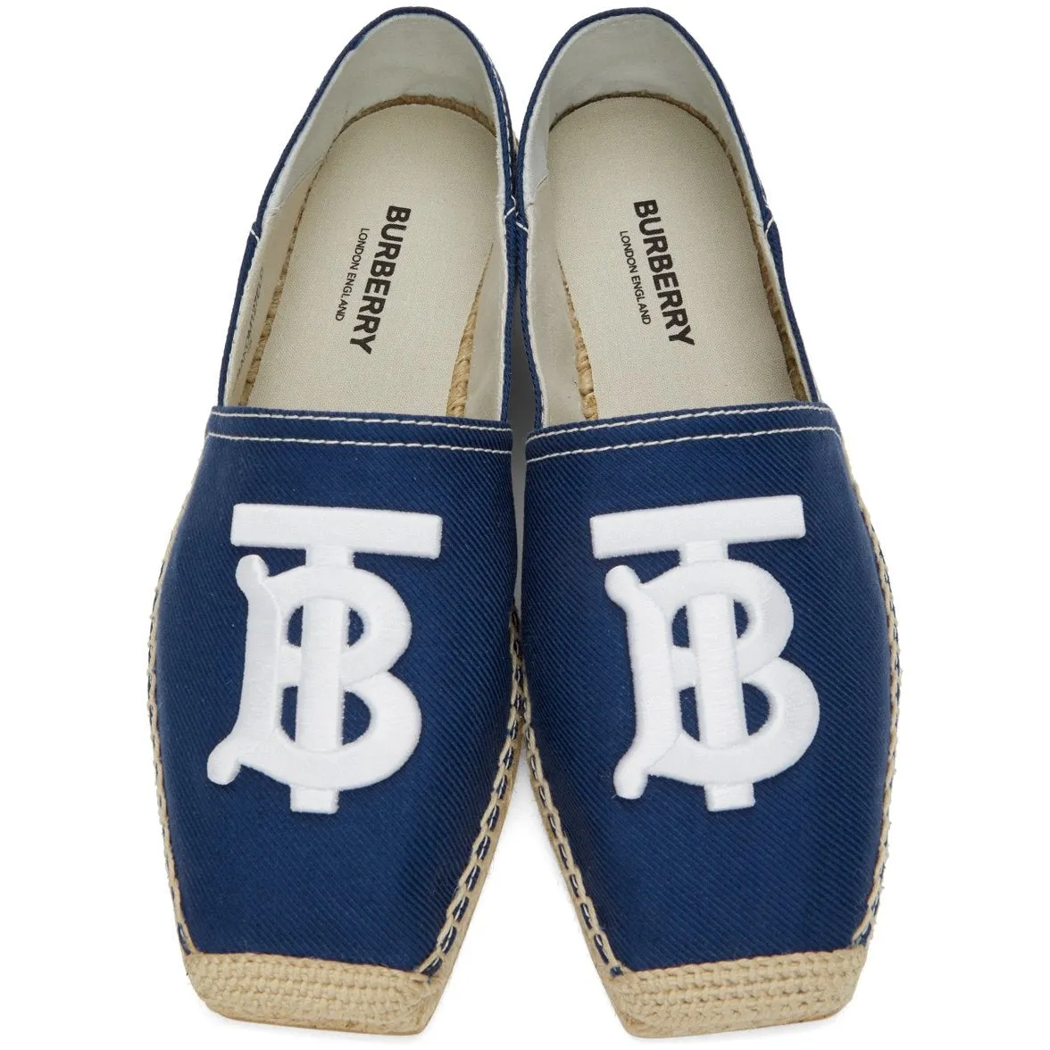 Burberry Blue TB Monogram Espadrilles