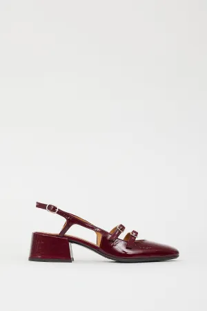 Burgundy Patent Paula Babies Pump