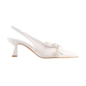 Calliope - Women's Kitten Heels, Slingback Design with Bow Accent, Ideal for Adding Elegance to Any Outfit