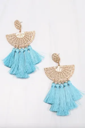 Calvin Tassel Earring - Turquoise