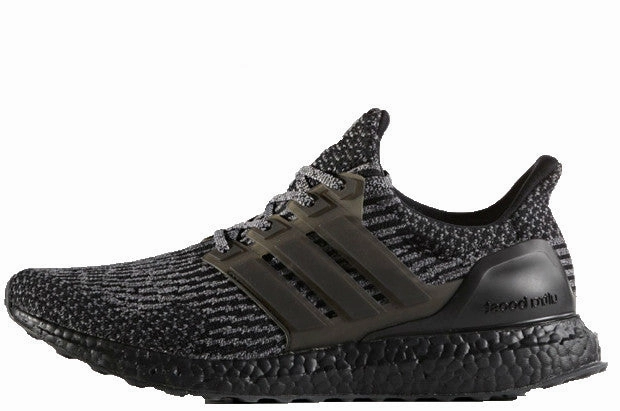 Pass Step Adidas Ultra Boost Core Black-Metallic Silver/Grey 3.0