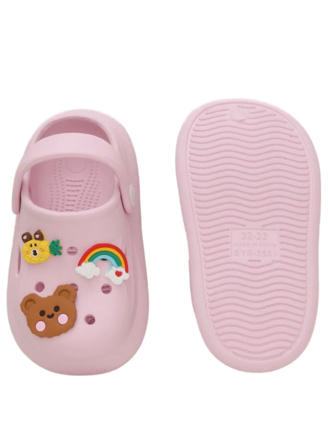 Charming Pink Critter Clogs for Kids - Adorable & Comfortable! Assorted Motif Clogs
