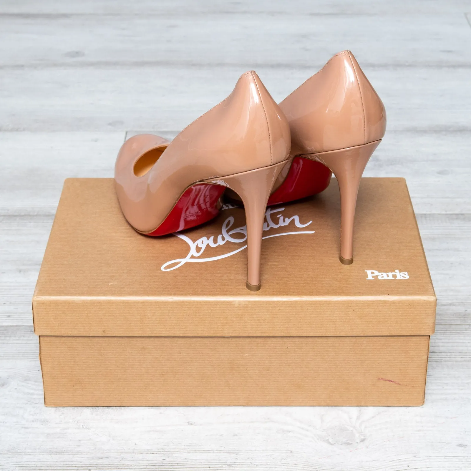 Christian Louboutin Nude Simple Patent Pumps Size 42