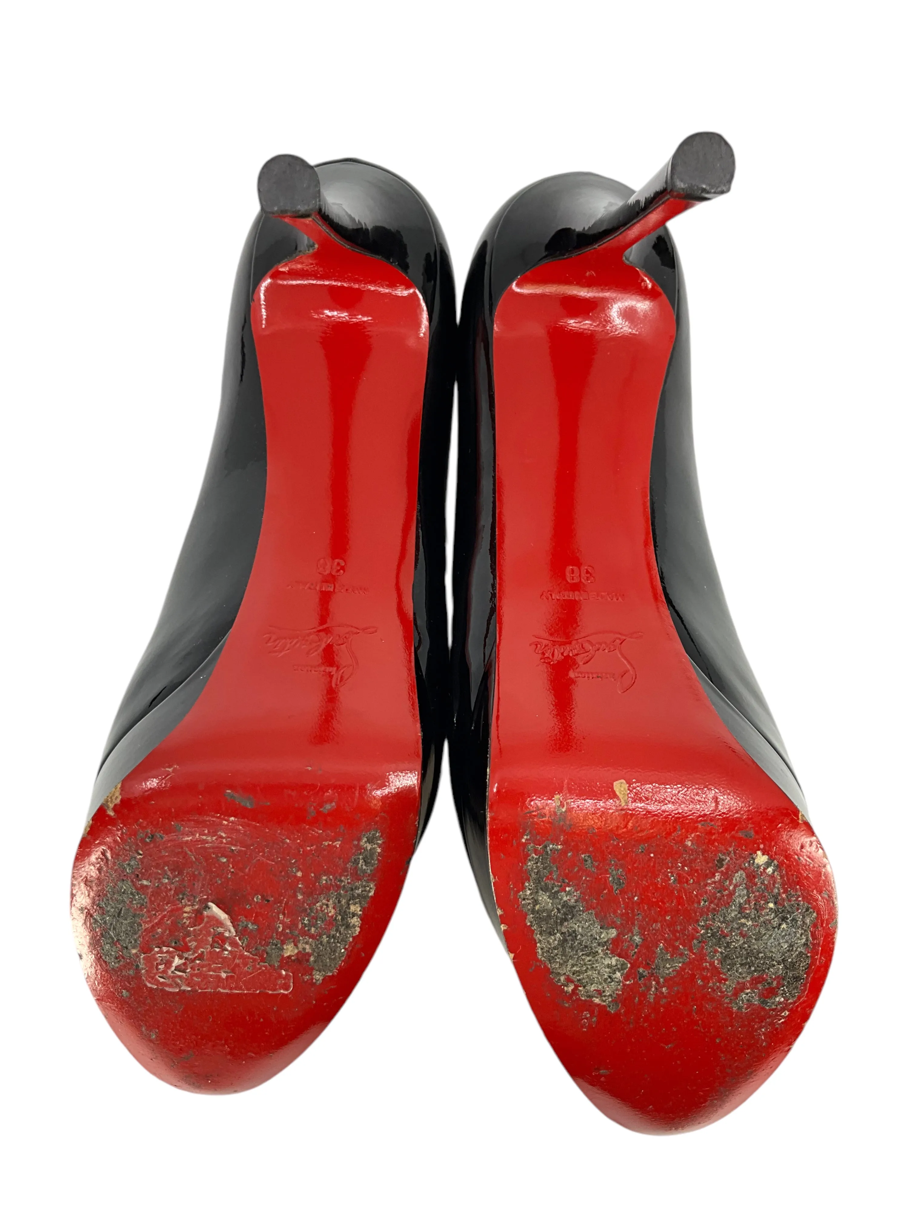 Christian Louboutin Patent Leather Platform Pumps Size 8