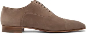 Christian Louboutin Taupe Suede Greggo Flat Oxfords