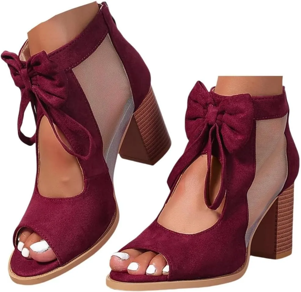 Chunky Heels For Women Wedding Low Block Heels Ankle Strap Dress Pump Shoes Open Toe Comfortable Party Heeled Sandals
