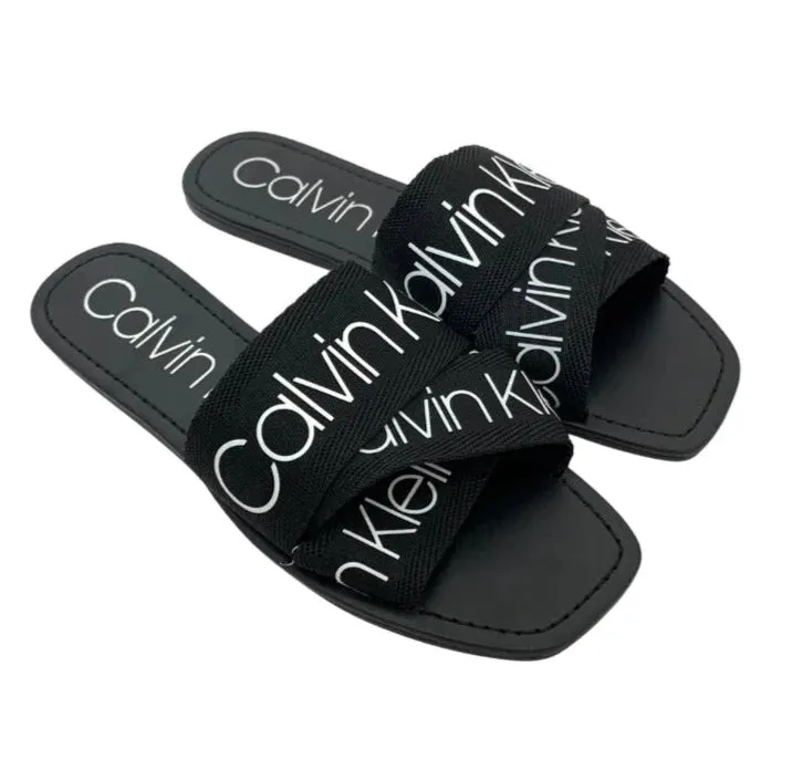 CK 'BAINY' LOGO SLIDES - BLACK
