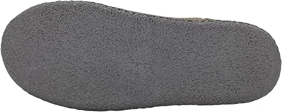 Clarks Sage Suede Baseball Stitch Rounded Toe Sherpa Lining Slippers