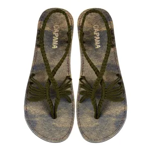 Cocoon- Olive Jeans Rope Sandals