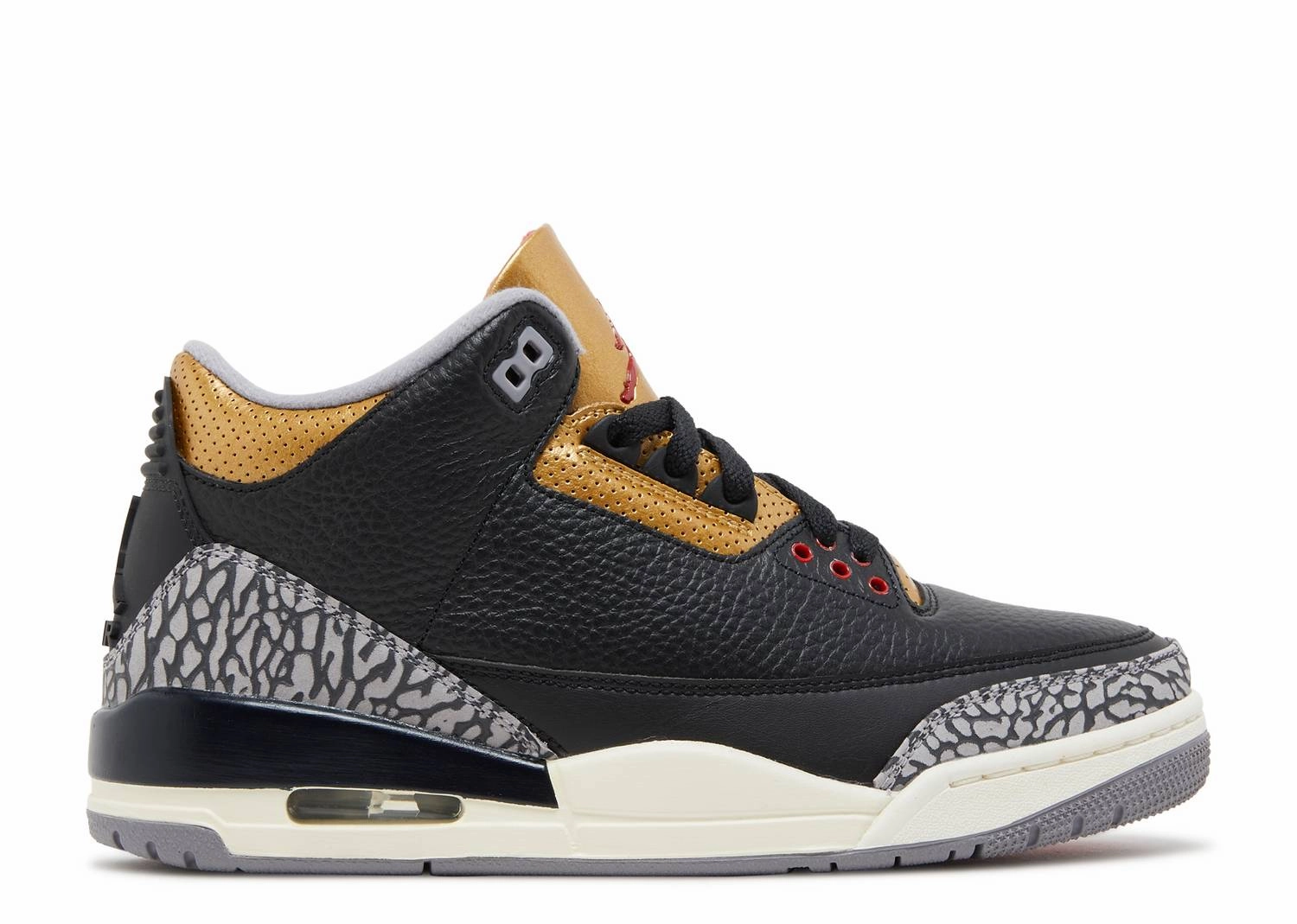 running alone antibacterial insole shoes Wmns Air Jordan 3 Retro "Black Gold" (Wilmington Location)