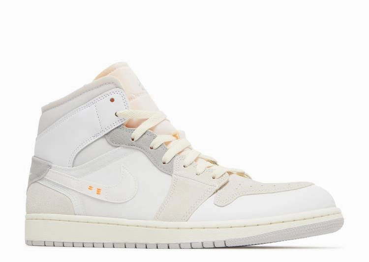Jordan 1 Mid SE Craft Inside Out White Grey moon - design shoes
