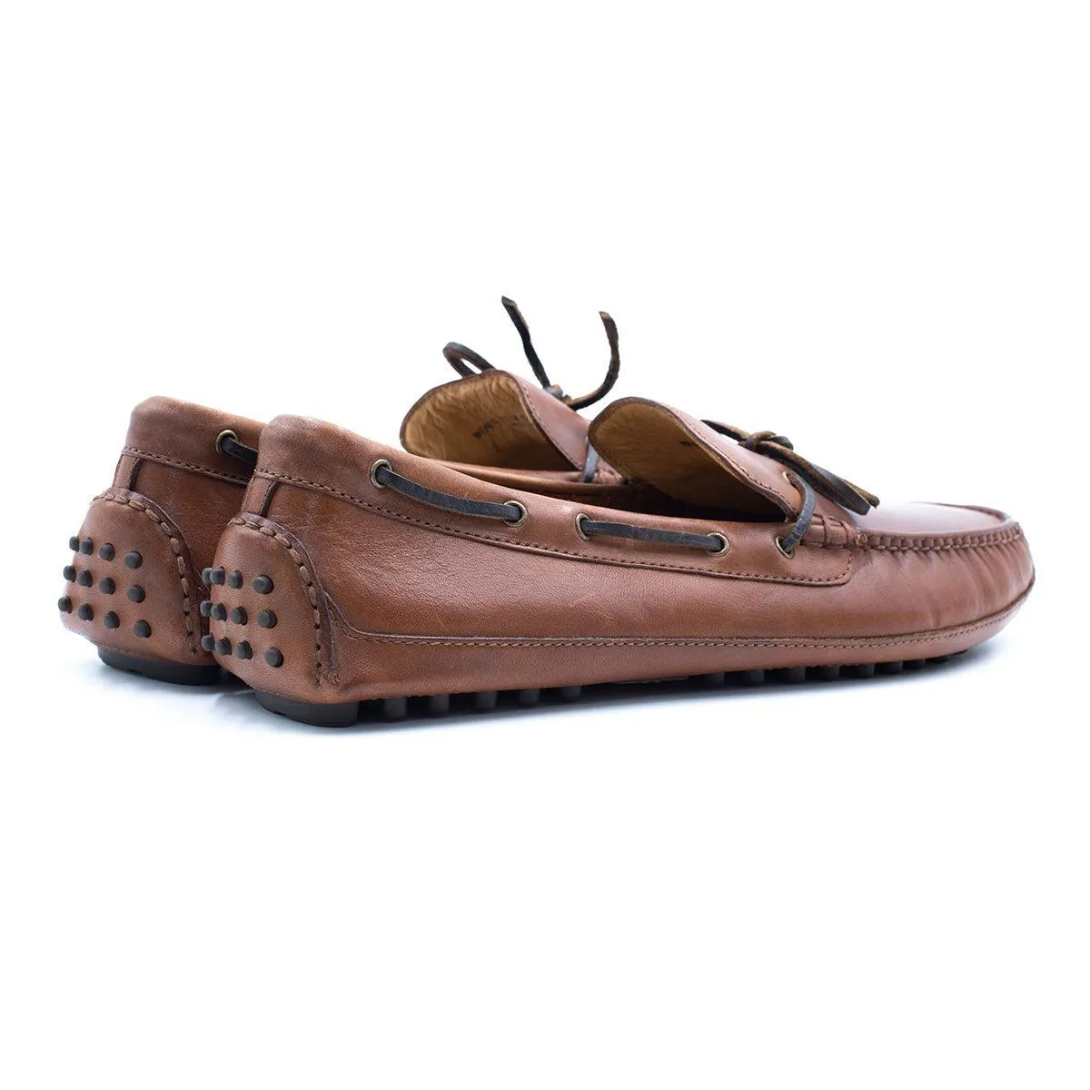 Cole Haan Grant Canoe Camp Moccasins Loafers Leather Brown Colour For Men